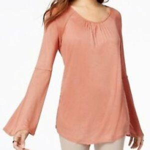 NWT Style & Co Women's Lantern-Sleeve Top